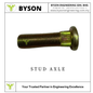 BYSON Stud Axle 3/8" x 1.75" for 3-Wheel Agriculture Truck Wheel Hub